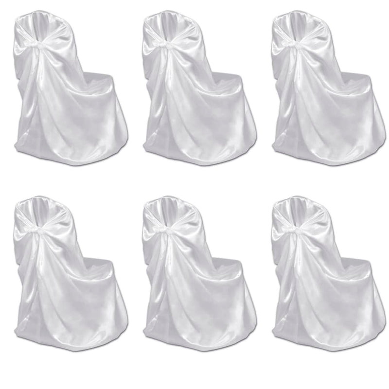 Load image into Gallery viewer, Vidaxl bruiloft stoelhoes wit (6 stuks)