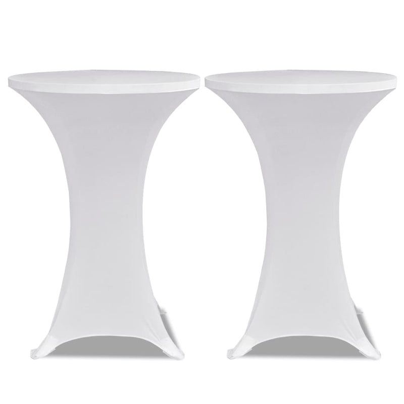 Load image into Gallery viewer, Vidaxl statafelhoes stretch ø80cm wit (2 stuks)