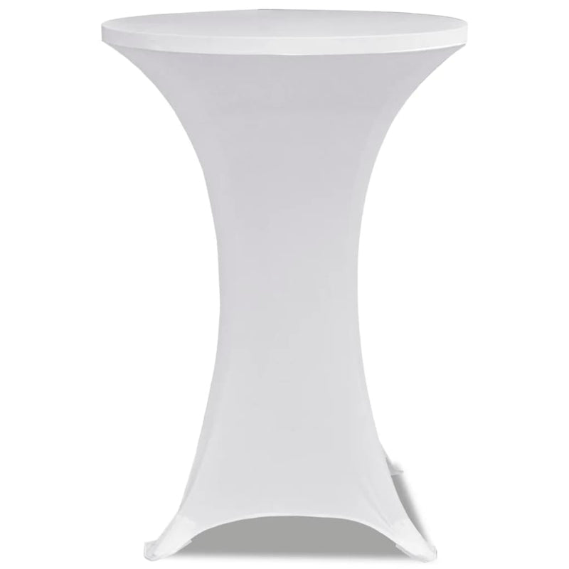 Load image into Gallery viewer, Vidaxl statafelhoes stretch ø80cm wit (2 stuks)