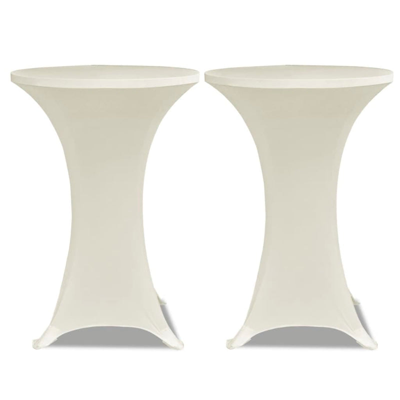 Load image into Gallery viewer, Vidaxl statafelhoes stretch ø60cm crème (2 stuks)