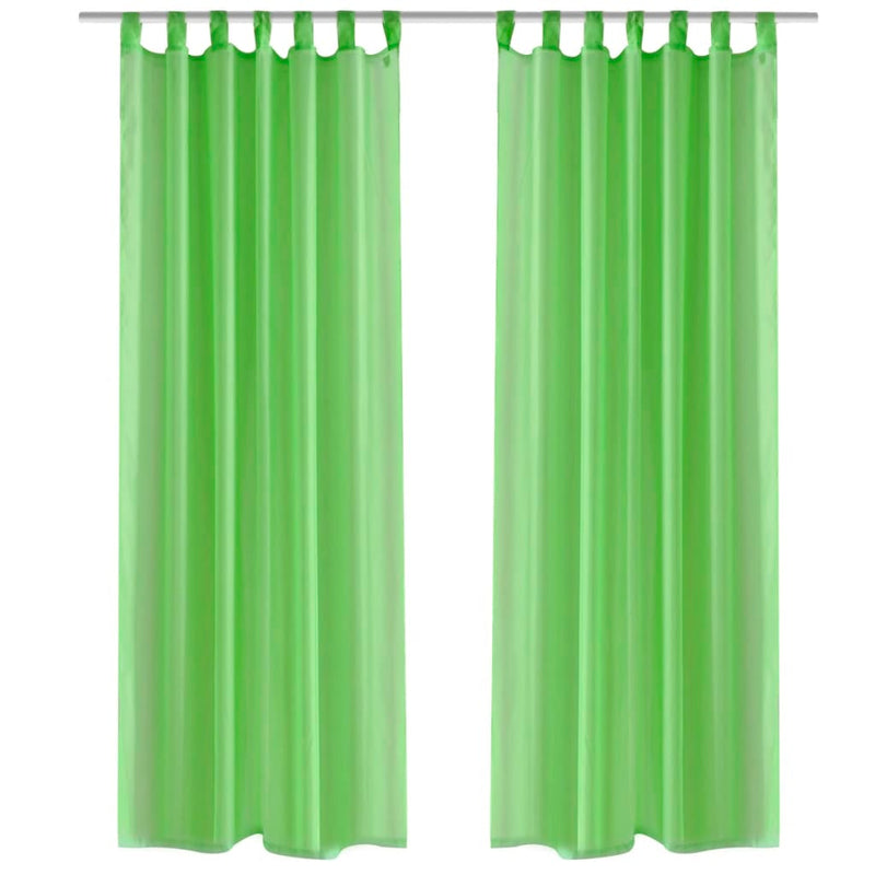 Load image into Gallery viewer, Vidaxl gordijn appelgroen 140x225 cm (2 stuks)