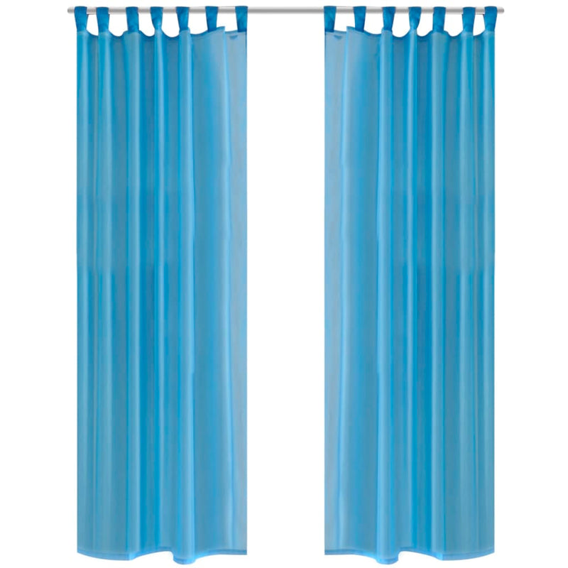 Load image into Gallery viewer, Vidaxl gordijn turquoise 140x175 cm (2 stuks)