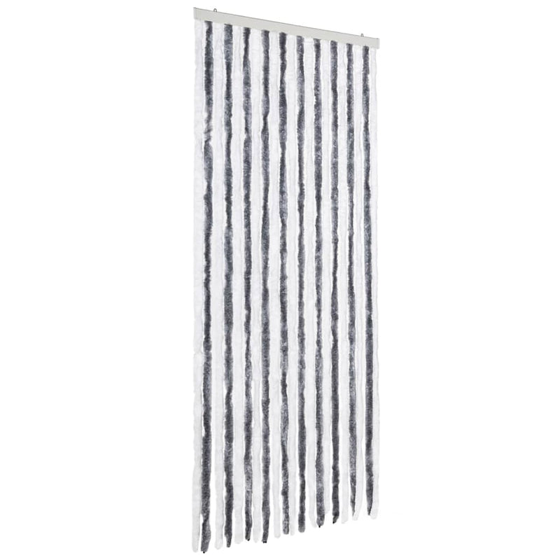 Load image into Gallery viewer, Vidaxl vliegengordijn 90x220 cm chenille grijs en wit