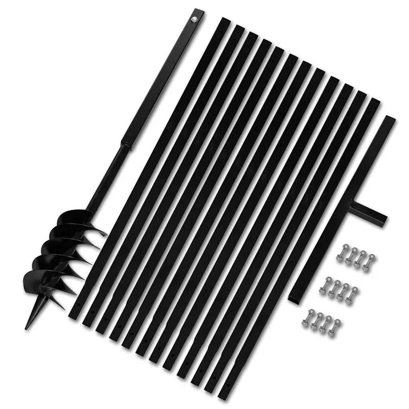 Chargez l'image dans la visionneuse de la galerie, Vidaxl grondboor met handvat 120 mm en verlengstukken 13 m (staal)