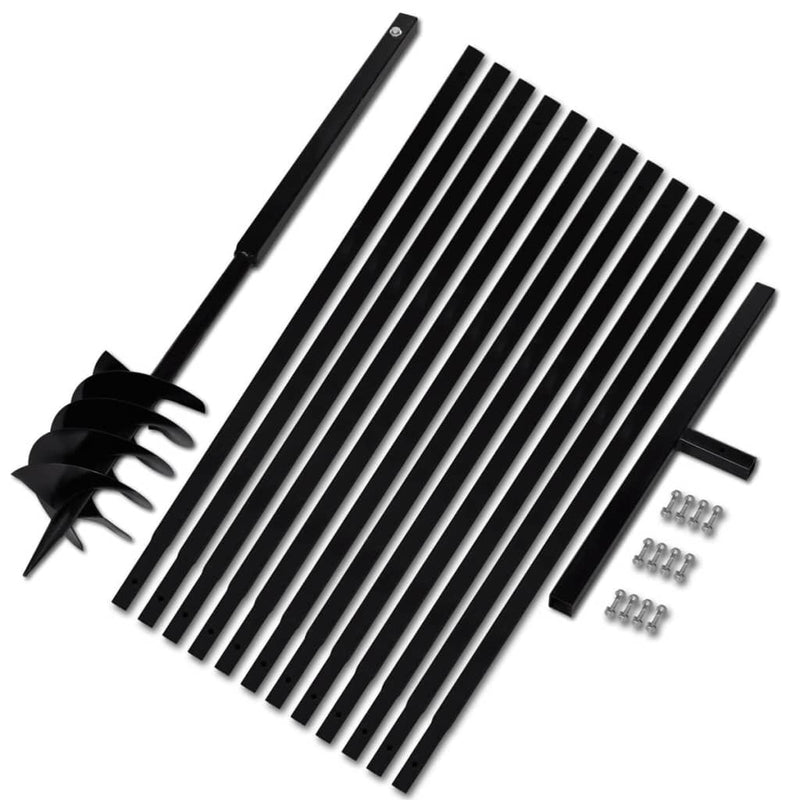Load image into Gallery viewer, VidaXL Grondboor met handvat 180 mm en verlengstukken 13 m (staal)