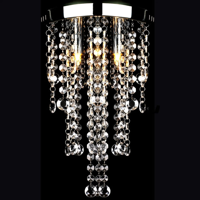 Load image into Gallery viewer, Vidaxl plafondlamp met kristalkralen metaal wit