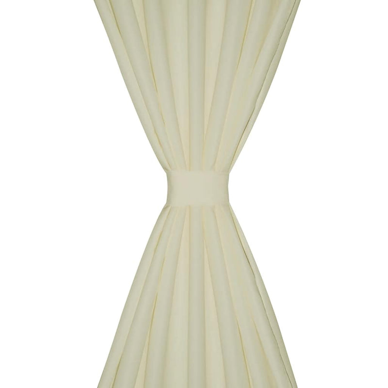 ギャラリービューアに画像をロードする, Vidaxl micro-satijnen gordijnen met ringen 140 x 225 cm 2 stuks (creme)