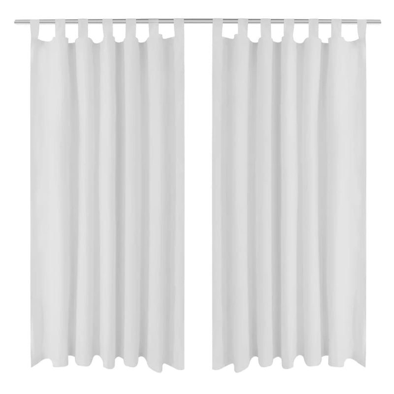 Load image into Gallery viewer, Vidaxl micro-satijnen gordijnen met ringen 140 x 175 cm 2 stuks (creme)