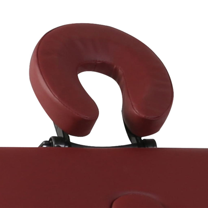 Load image into Gallery viewer, Vidaxl inklapbare massagetafel 3 zones met houten frame (rood)