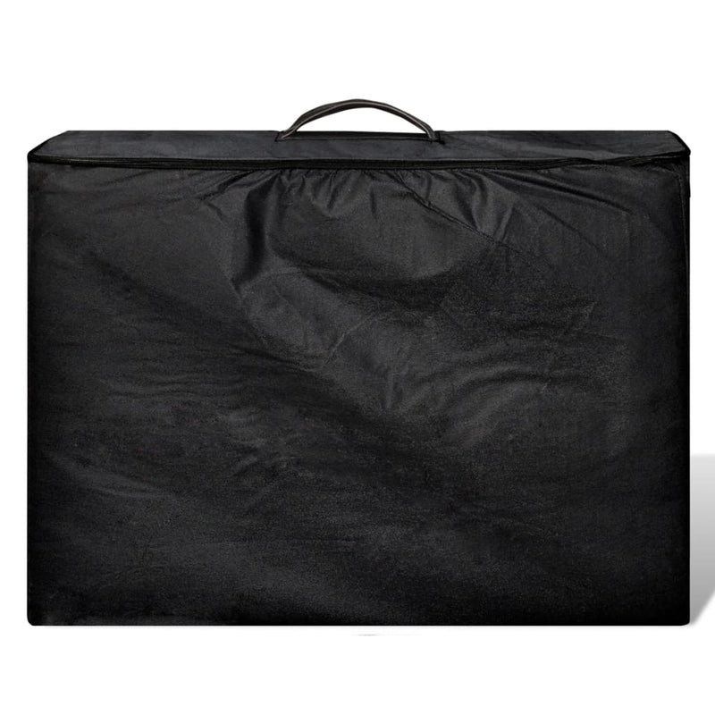 Load image into Gallery viewer, Vidaxl inklapbare massagetafel 4 zones met houten frame (zwart)