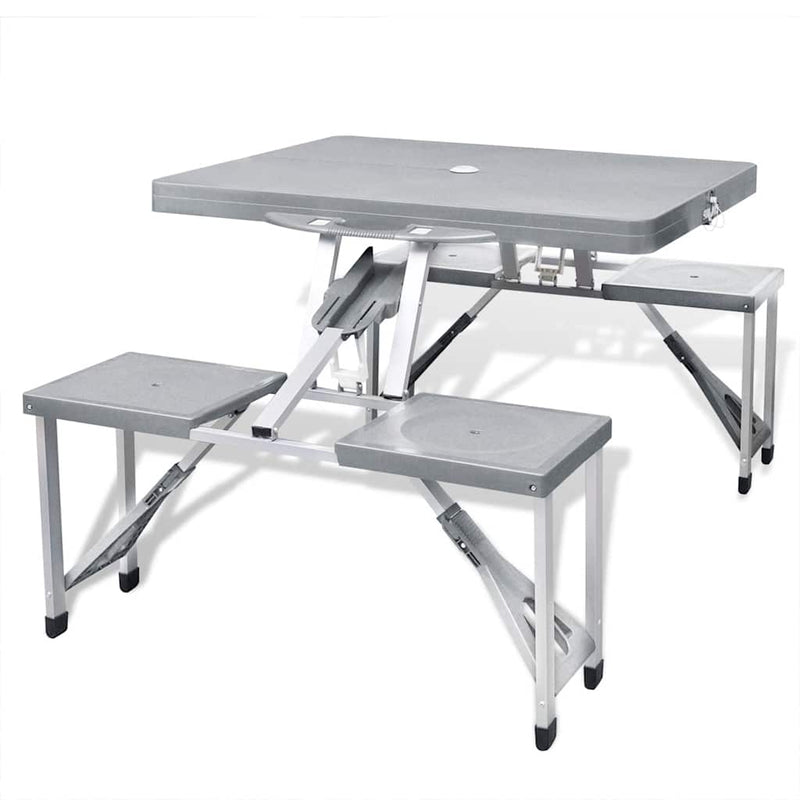 ギャラリービューアに画像をロードする, Vidaxl campingset inklapbaar lichtgewicht 120x60 cm aluminium grijs