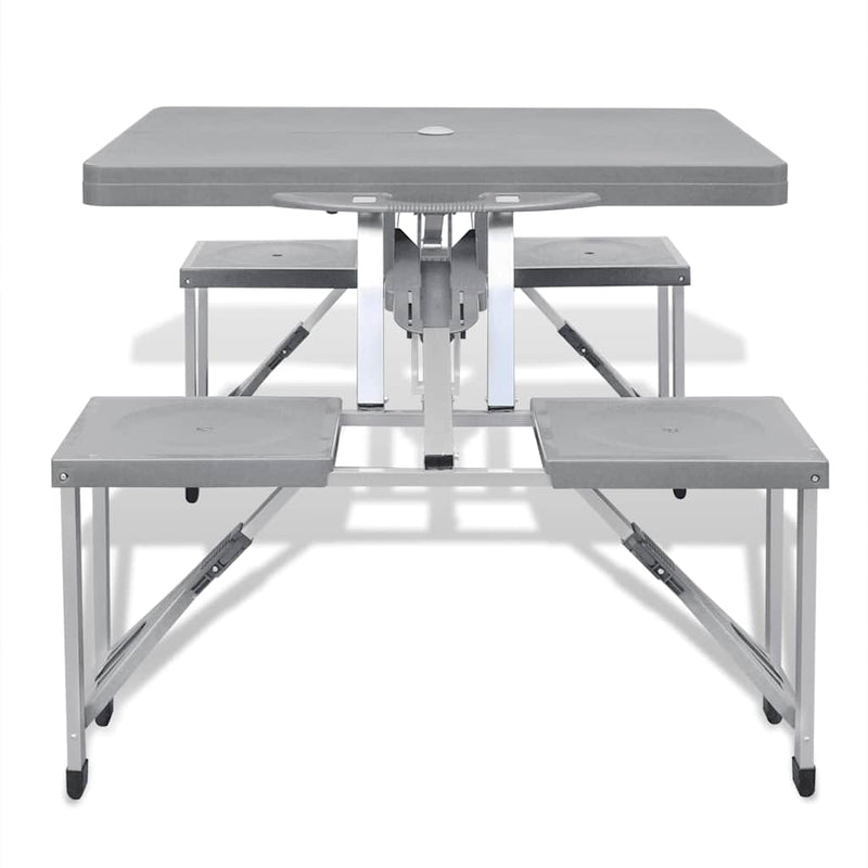ギャラリービューアに画像をロードする, Vidaxl campingset inklapbaar lichtgewicht 120x60 cm aluminium grijs