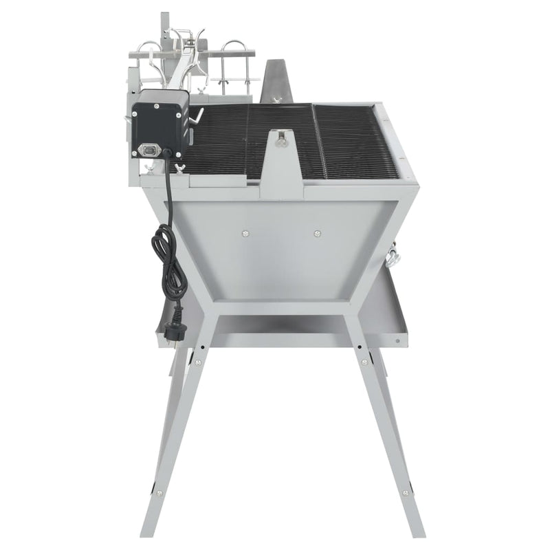 Load image into Gallery viewer, Vidaxl draaispit barbecue ijzer en roestvrij staal