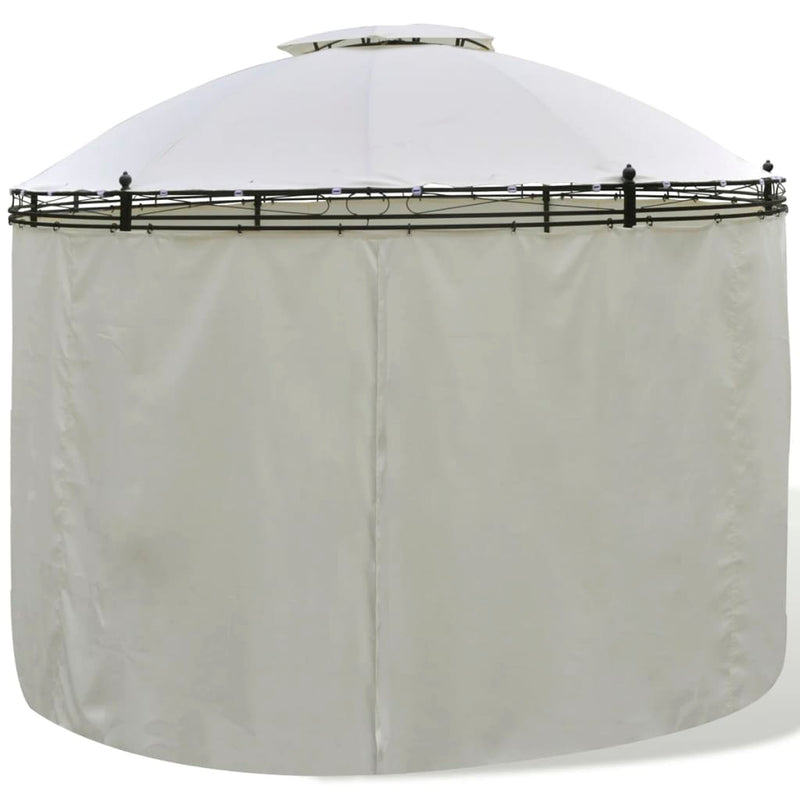 Load image into Gallery viewer, VidaXL Prieel met gordijnen rond 3,5x2,7 m