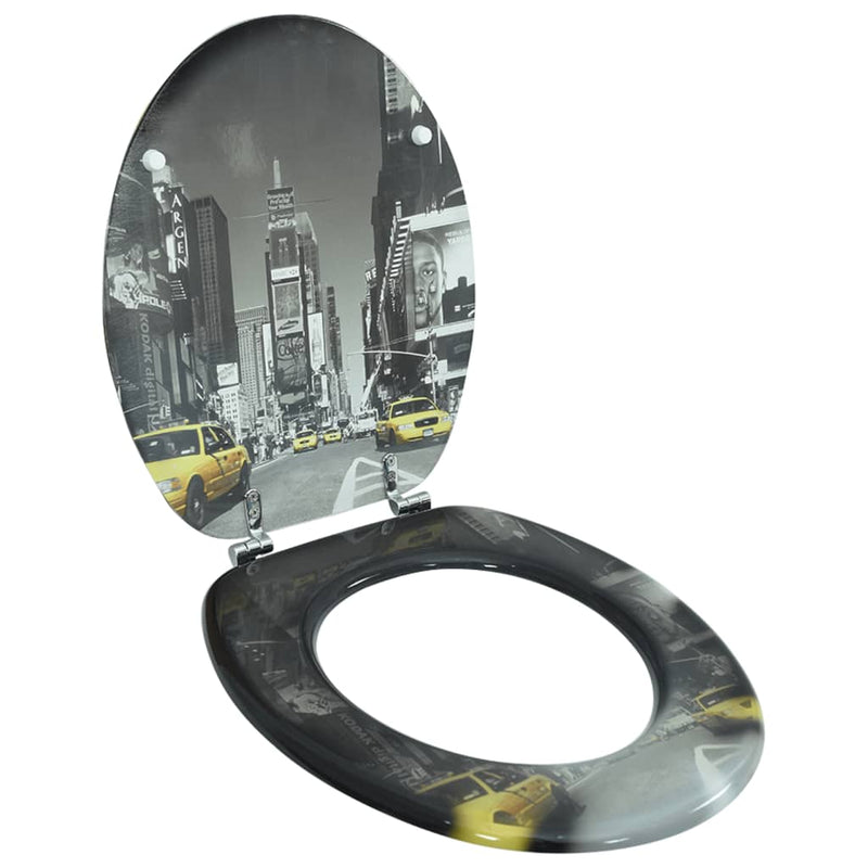 Load image into Gallery viewer, Vidaxl toiletbril van mdf met new york dessin