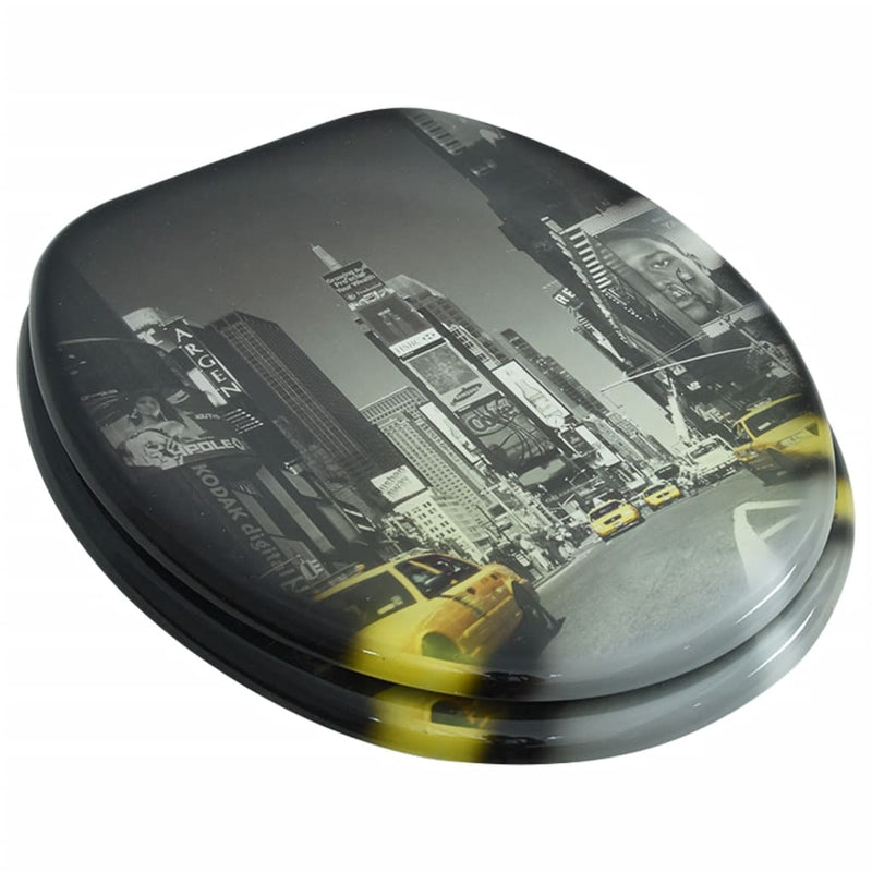 Load image into Gallery viewer, Vidaxl toiletbril van mdf met new york dessin