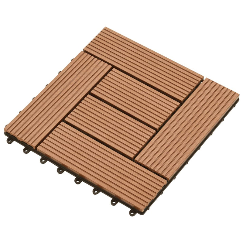 Load image into Gallery viewer, VidaXL Terrastegels 11 stuks 30 x 30 cm WPC 1 m2 bruin