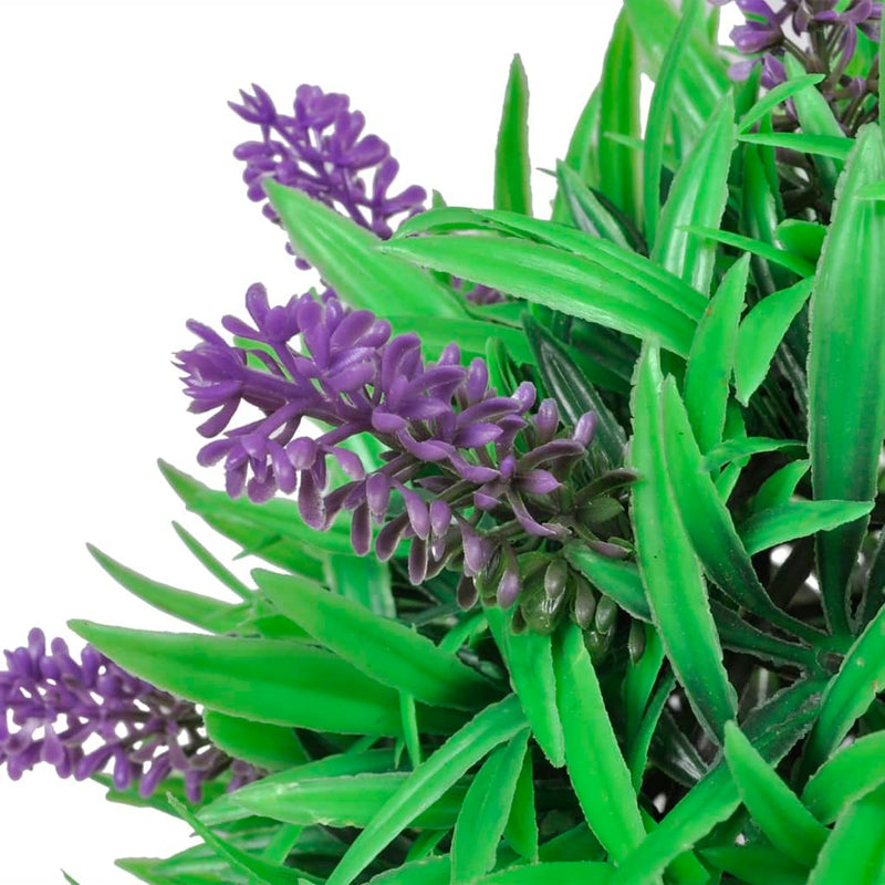 Load image into Gallery viewer, Vidaxl 2-delige kunstbuxussenset bolvormig met lavendel 28 cm