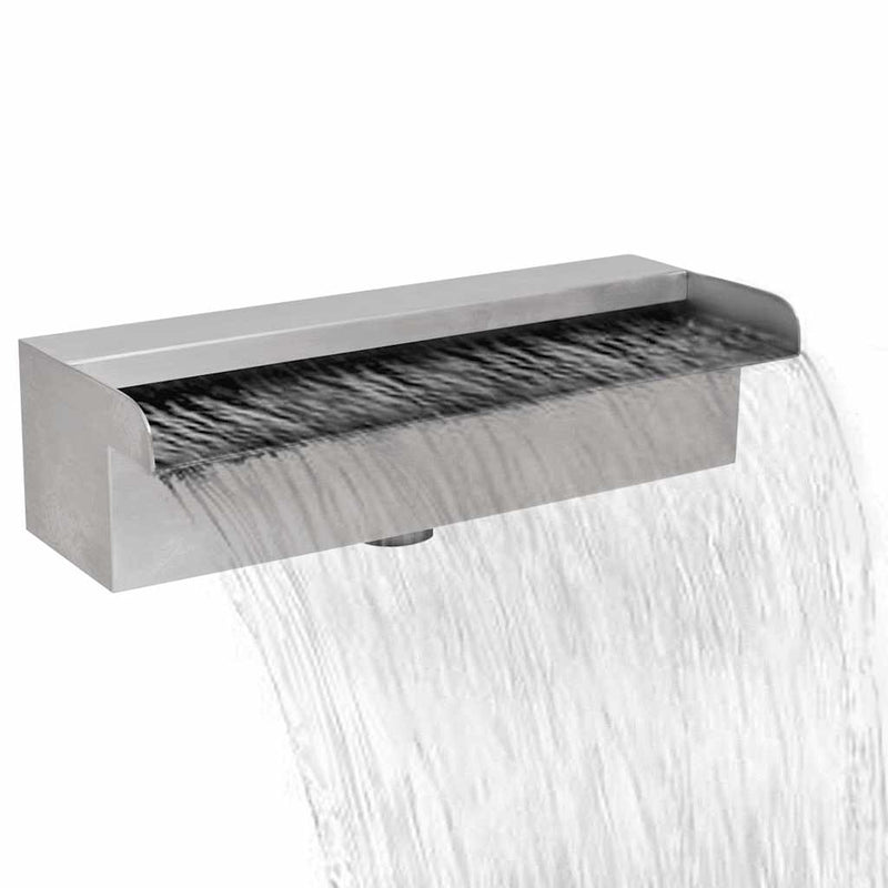 Load image into Gallery viewer, Vidaxl zwembadwaterval rechthoekig 30 cm roestvrij staal