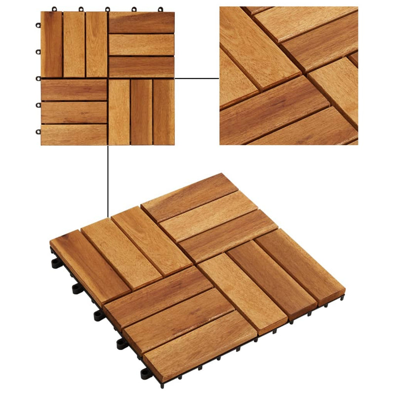 Load image into Gallery viewer, VidaXL Terrastegels 30 x 30 cm Acacia set van 20