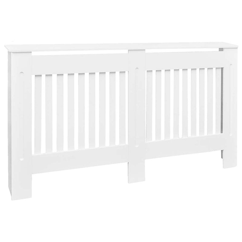 Load image into Gallery viewer, Vidaxl radiatorombouw 152 cm mdf wit