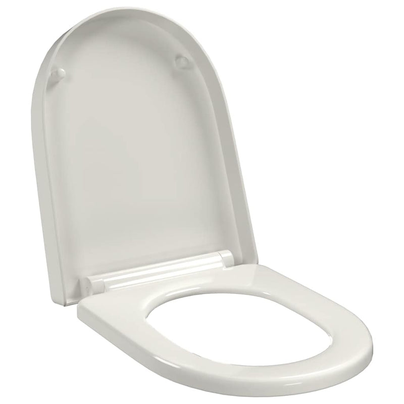 Load image into Gallery viewer, Vidaxl toiletbril soft-close met quick-release ontwerp vierkant wit