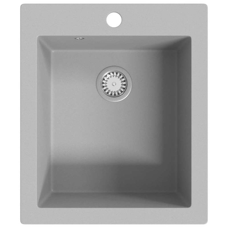 Load image into Gallery viewer, Vidaxl spoelbak opbouw enkele bak graniet grijs