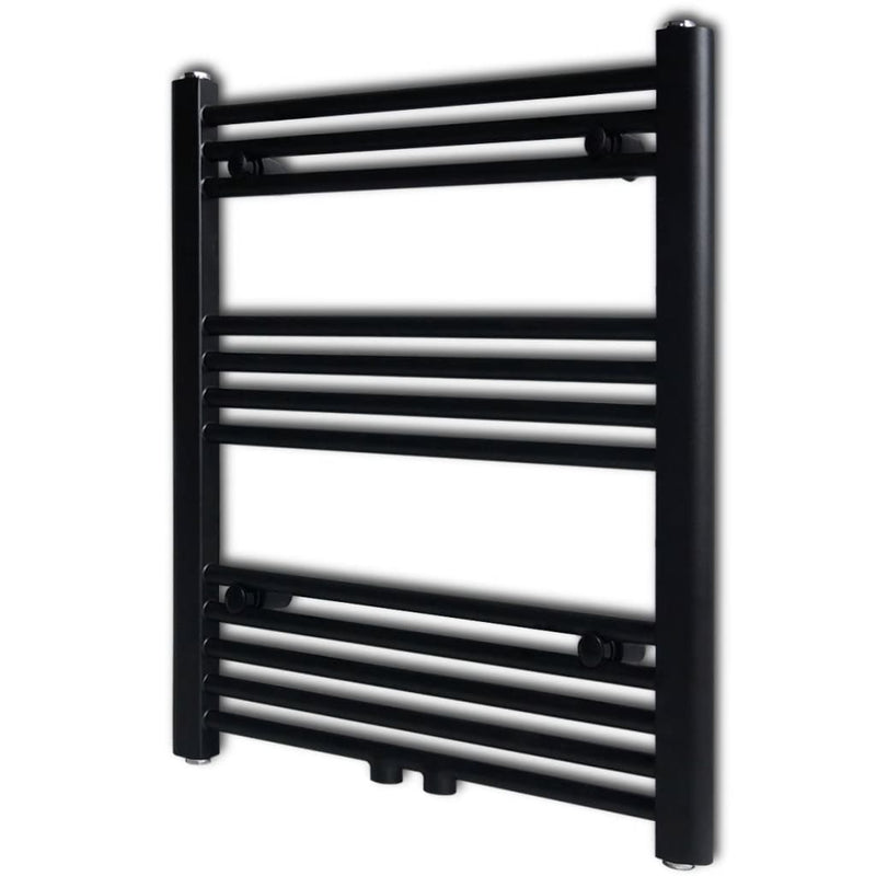 Load image into Gallery viewer, Vidaxl radiator handdoekenrek recht 600x764 mm zwart