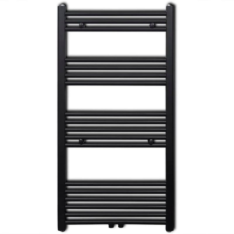 Load image into Gallery viewer, Vidaxl radiator handdoekenrek recht 600x1160 mm zwart