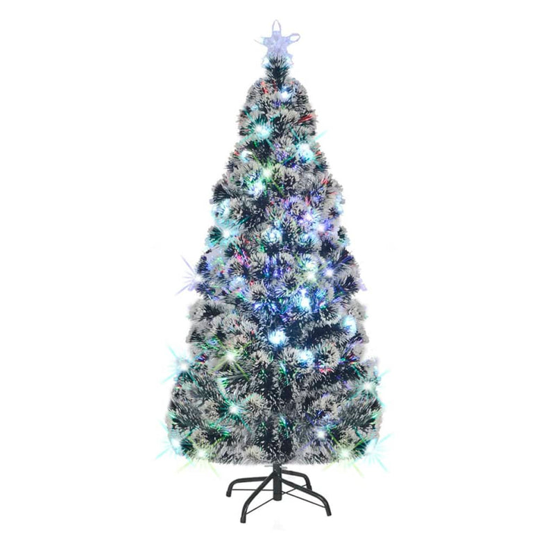 Load image into Gallery viewer, Vidaxl voorverlichte kerstboom met standaard en led 180 cm glasvezel