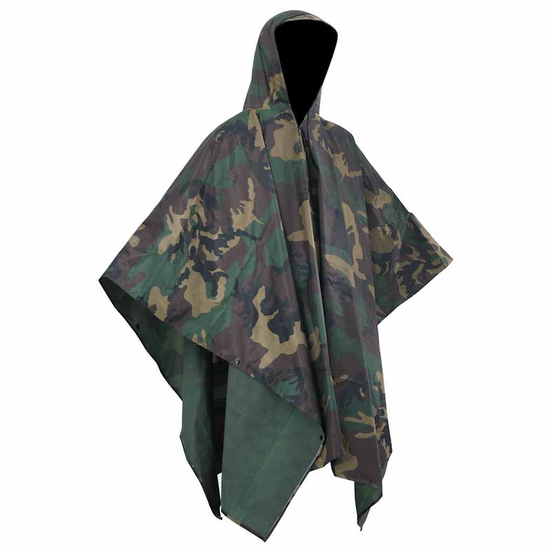 Cargue la imagen en el visor de la galería, Vidaxl regenponcho voor kamperen wandelen leger waterdicht camouflage
