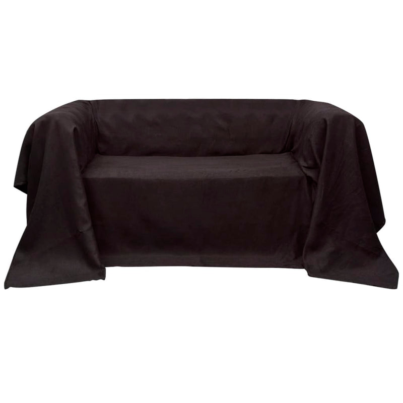 Load image into Gallery viewer, Vidaxl bankhoes 270x350 cm microsuède bruin