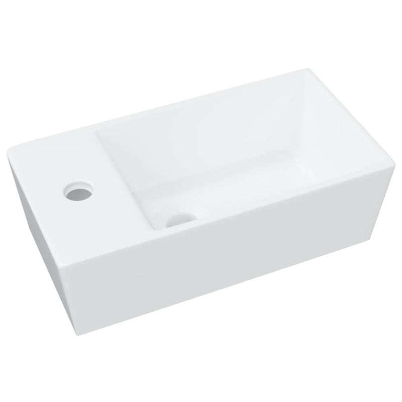 Load image into Gallery viewer, Vidaxl wasbak 48x25x15 cm keramiek wit