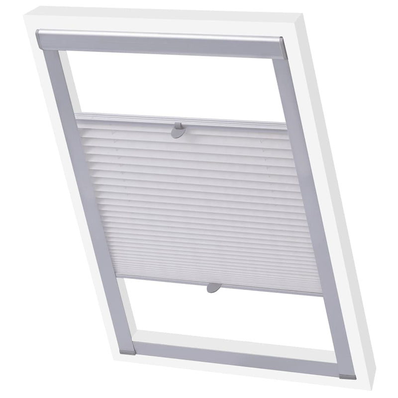 Load image into Gallery viewer, Vidaxl rolgordijn geplooid wit f06