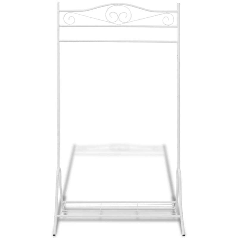 Load image into Gallery viewer, Vidaxl kledingrek staal wit