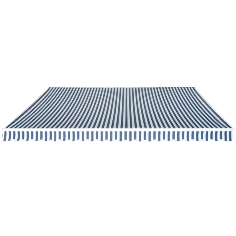 Load image into Gallery viewer, VidaXL Luifel handmatig uitschuifbaar 500 cm blauw en wit