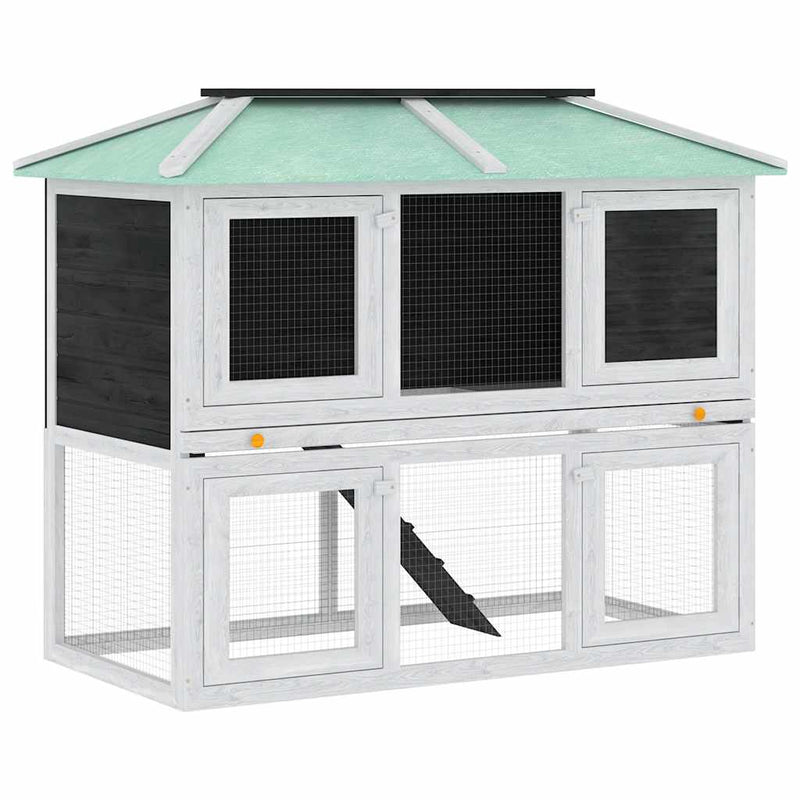 Load image into Gallery viewer, Vidaxl dierenhok twee verdiepingen hout