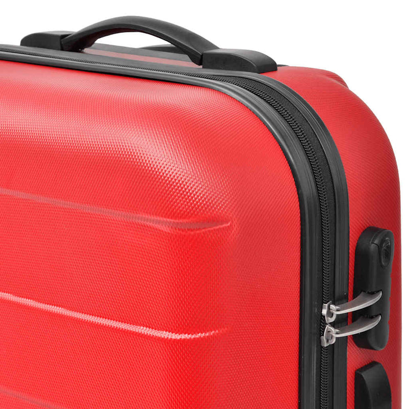 Load image into Gallery viewer, Vidaxl 3-delige kofferset hard 45,5 55 66 cm rood