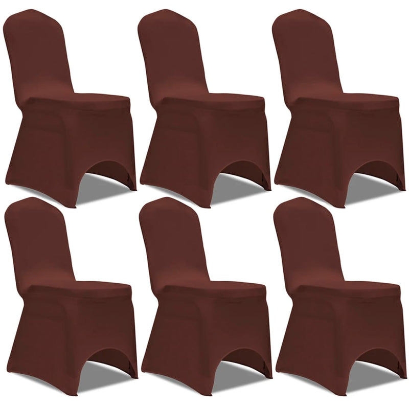 Load image into Gallery viewer, Vidaxl stoelhoes stretch 6 st bruin