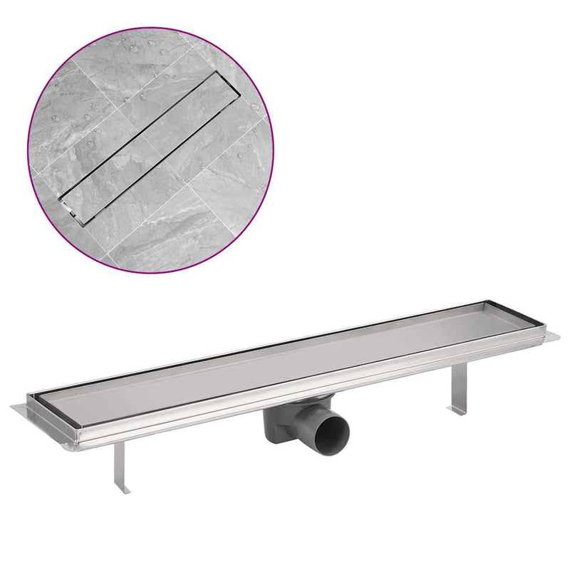 ギャラリービューアに画像をロードする, Vidaxl doucheputje rechthoekig 630x140 mm roestvrij staal