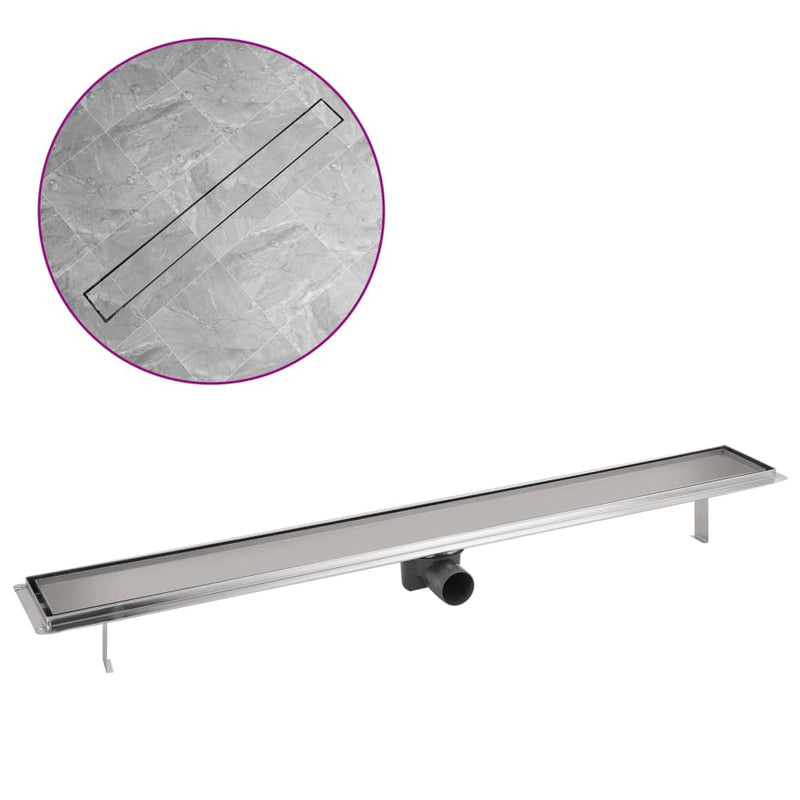 Load image into Gallery viewer, Vidaxl doucheputje rechthoekig 1030x140 mm roestvrij staal