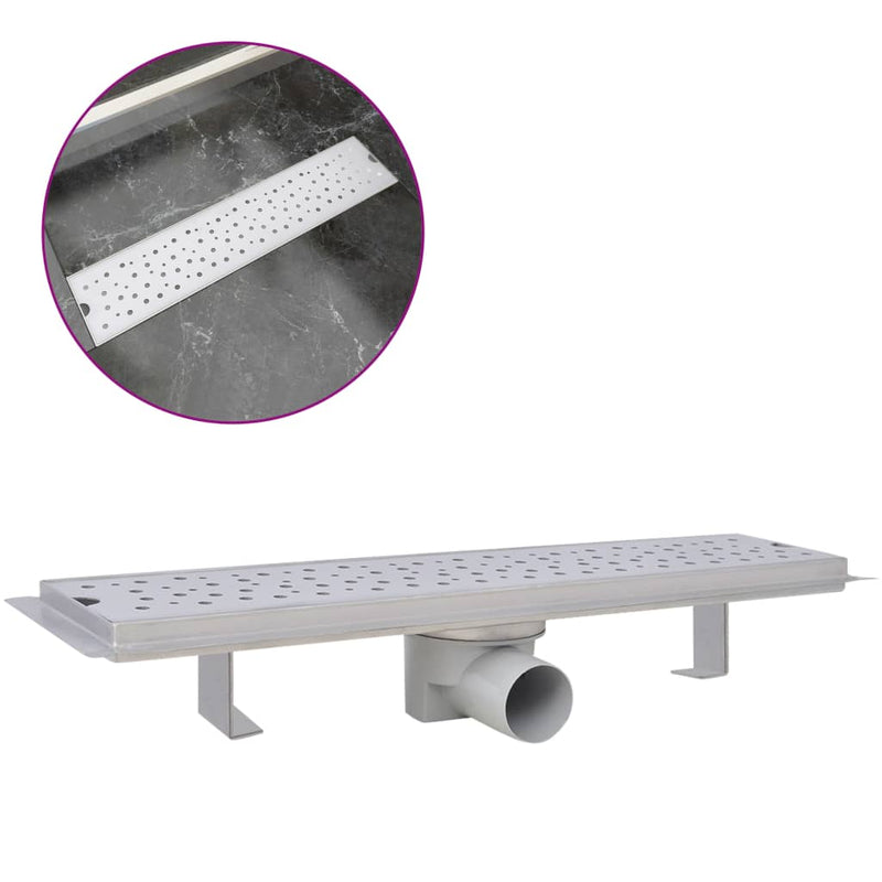 Load image into Gallery viewer, VidaXL Doucheafvoer rechthoekig bubbel 530x140 mm roestvrij staal