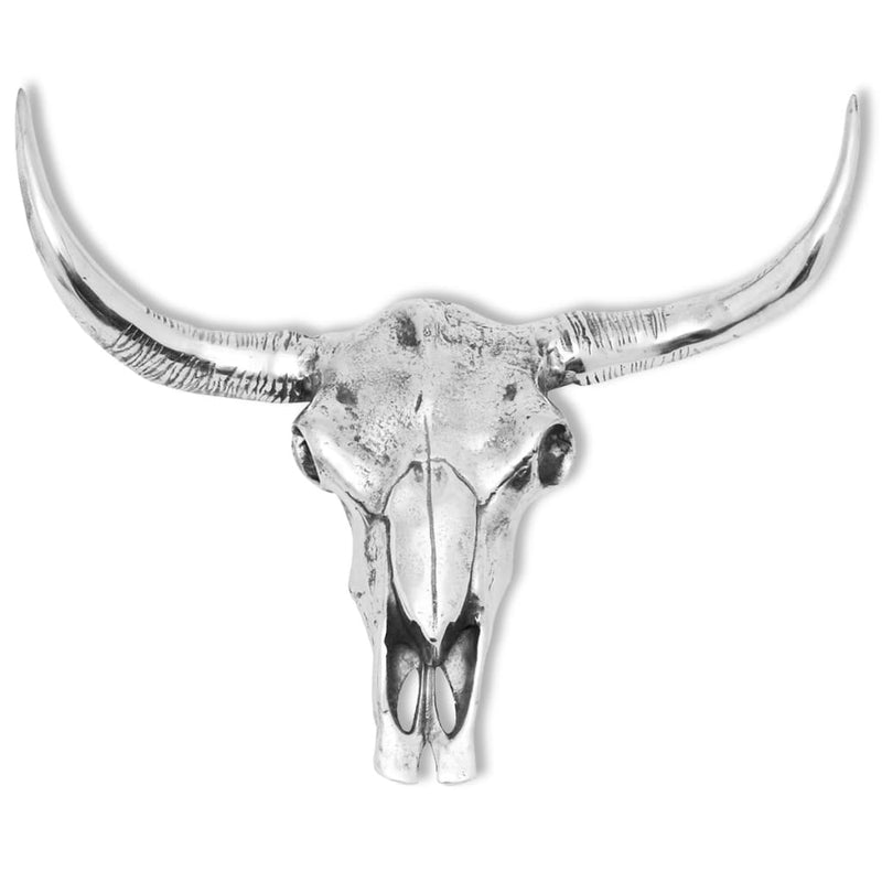 Load image into Gallery viewer, Vidaxl schedel muurdecoratie aluminium zilver