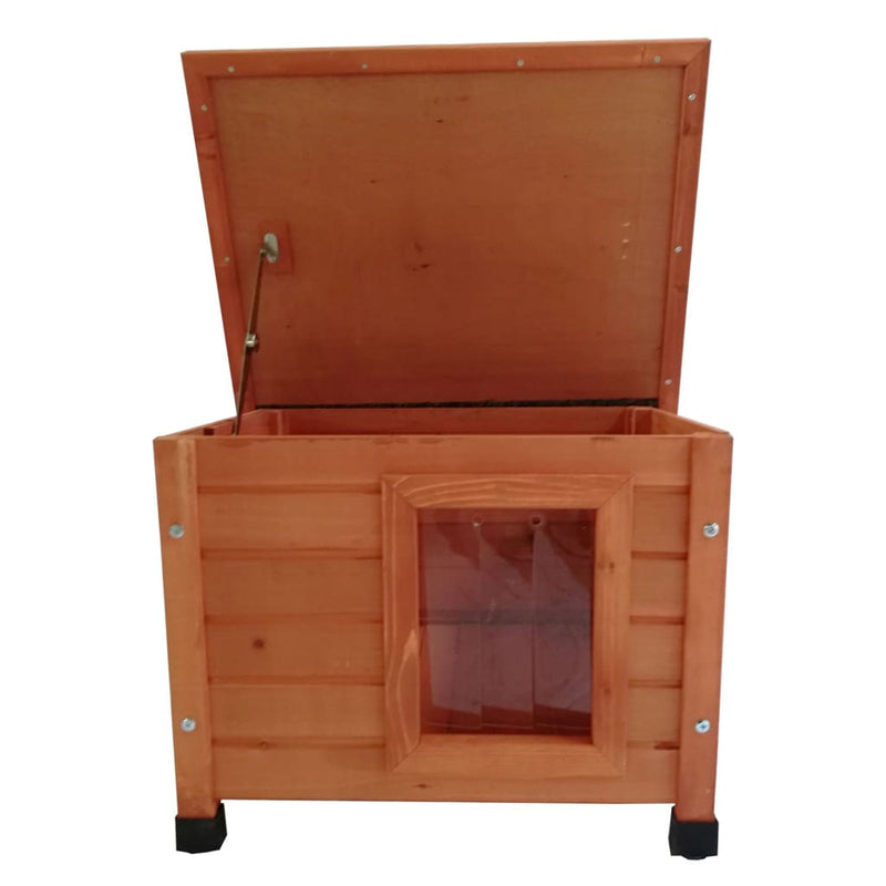 Load image into Gallery viewer, @pet kattenhok voor buiten 57x45x43 cm hout bruin