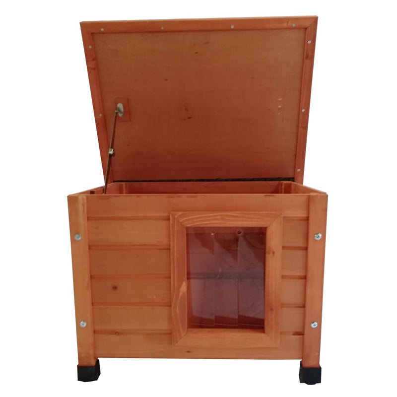 Load image into Gallery viewer, @pet kattenhok voor buiten xl 68,5x54x51,5 cm hout bruin