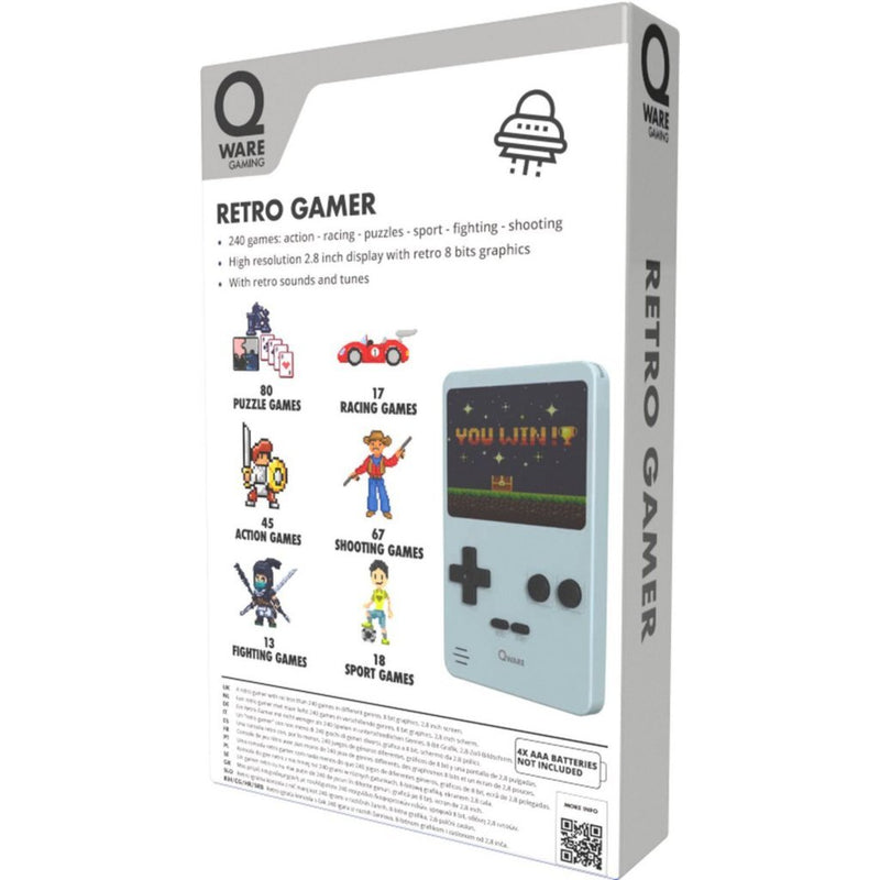 Load image into Gallery viewer, Overige merken qware retro spelcomputer 240 games grijs
