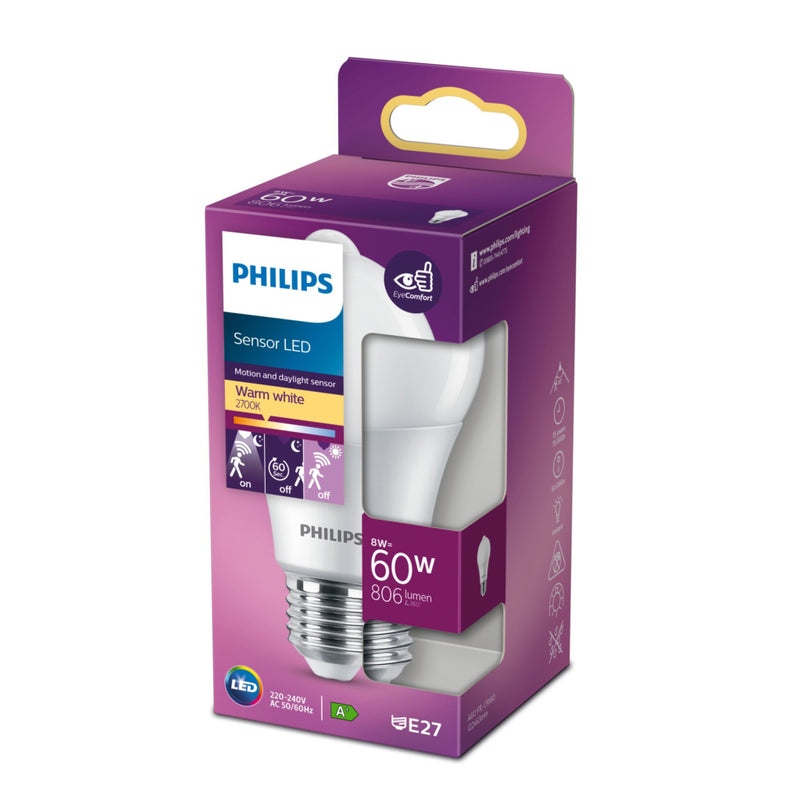 Load image into Gallery viewer, Philips led sensor fr nd 60w e27