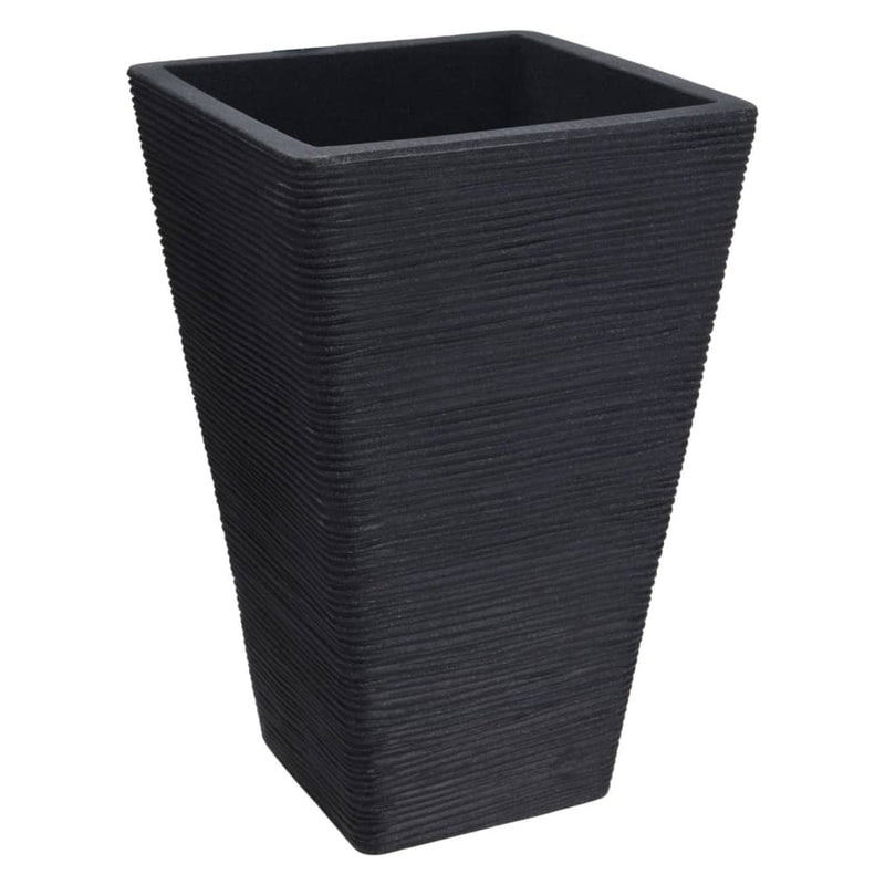 Load image into Gallery viewer, Progarden bloempot geribbeld 55 cm antracietkleurig