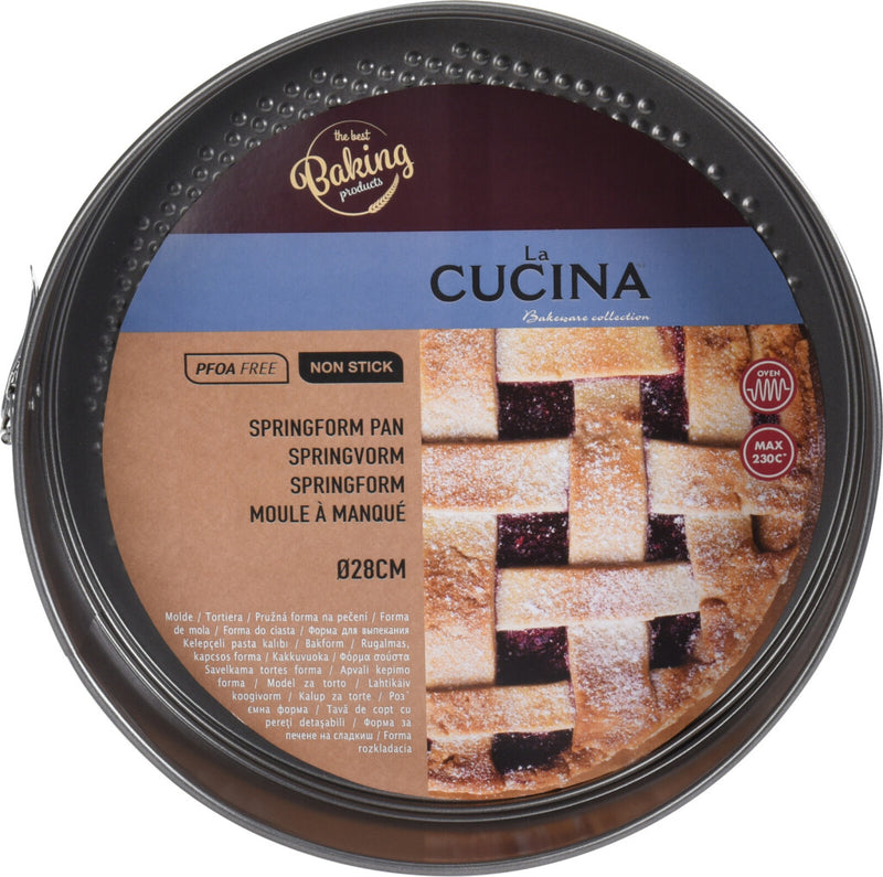 Afbeelding laden in galerijviewer, La cucina sringvorm 28cm anti-aanbaklaag met verwijderbare rand