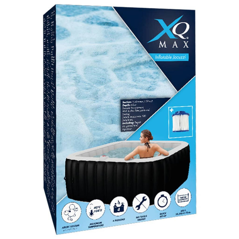 Load image into Gallery viewer, XQ Max XQ Max Hottub opblaasbaar 145x145x65 cm zwart en wit